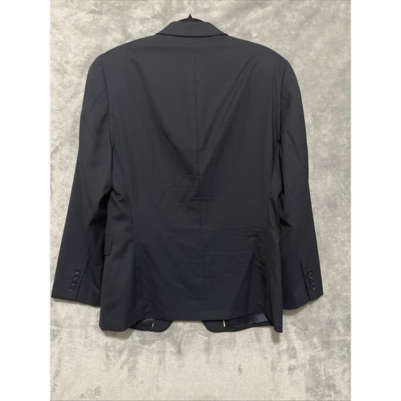 Calvin Klein Premium 40S Navy Blue Striped Sports Coat Merino Wool Italy - Picture 7 of 8